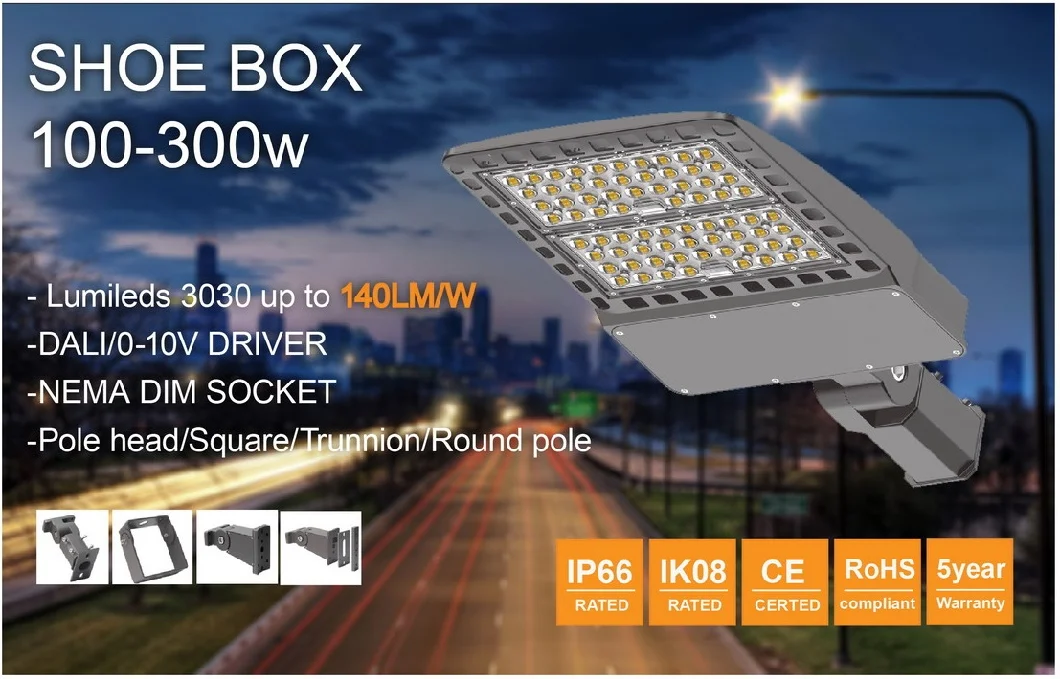 LED Outdoor Parking Lot Lighting 300W 200W 100W for Street Road Square