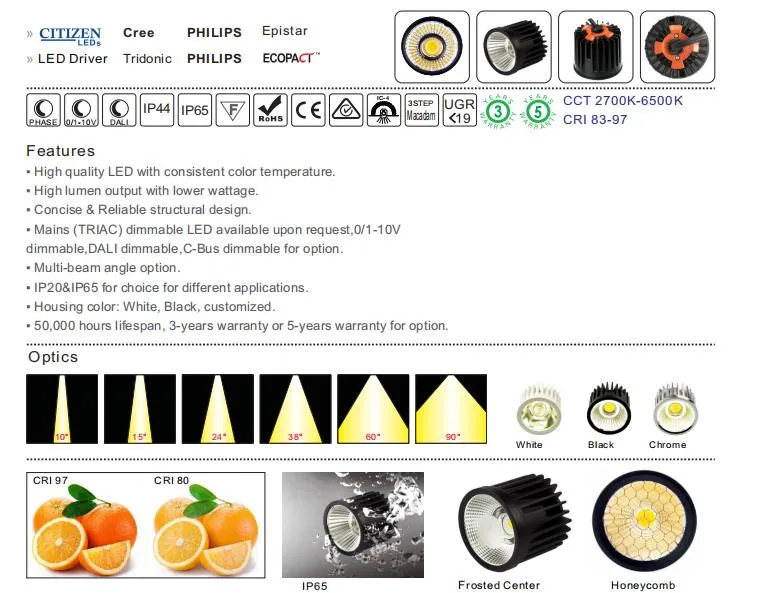 LED MR16 GU10 Module Downlight Recessed Mounted Down Light Wateproof Ceiling LED COB Spot Light IP44 IP65