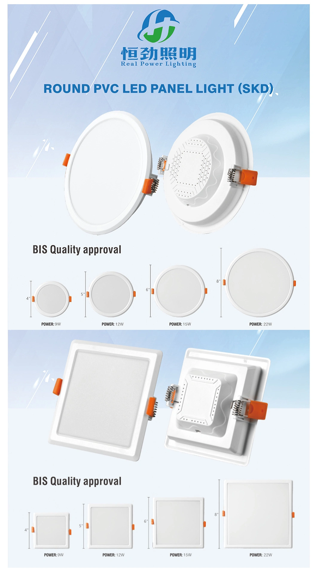 New Indoor Downlight 9W High Quality Incandescent Square Lamp