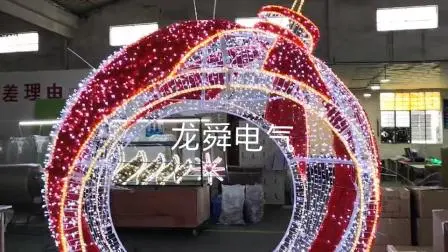 Weihnachtsornament-Licht für den Außenbereich, 3D-Riesen-Wandleuchte mit Kugelmotiv für die Dekoration von Einkaufszentren