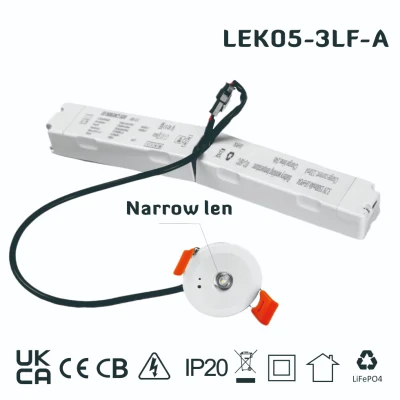 CB/CE/Ukca-zertifiziertes LED-Einbau-Downlight Lek05-3lf mit wiederaufladbarem Batterie-Backup