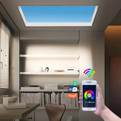 Neue Yatu Intelligente Künstliche Virtuelle Blaue Himmel Decke Oberlicht Fernbedienung Einbaubeleuchtung LED Geeignet für Innen Haus Panel Licht
